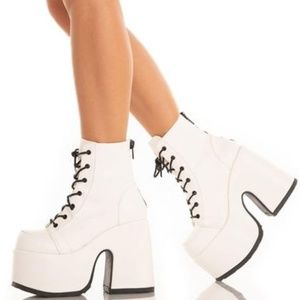 Demonia To The Groove Chunky Heel Platform Shoes